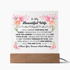 To My Beautiful Wife – Acrylic Square