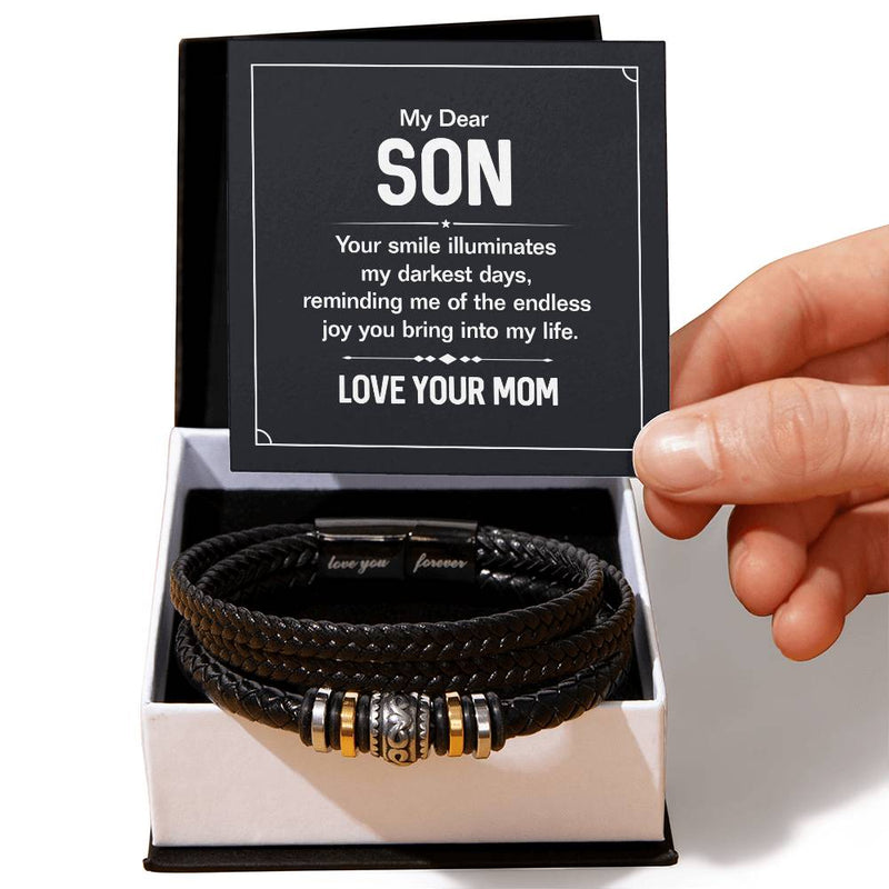 Your Smile - Mens Leather Bracelet