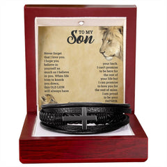 To My Son - Cross Bracelet